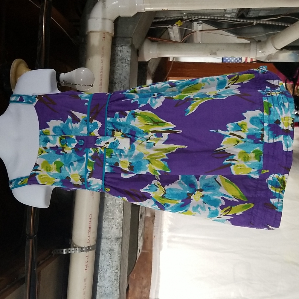 Girls purple floral dress size xs